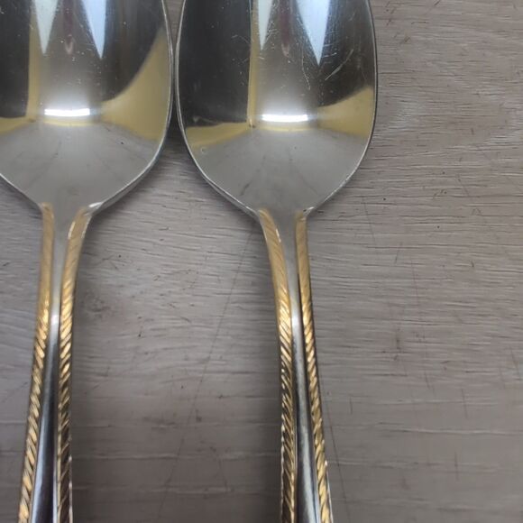 Lot of 17 Pieces SOLIGEN GERMANY 18/10 Stainless & GOLD Accent Flatware - Picture 6 of 13